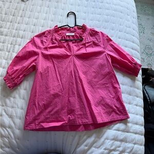 Avara Pink Blouse Size M 100% Cotton